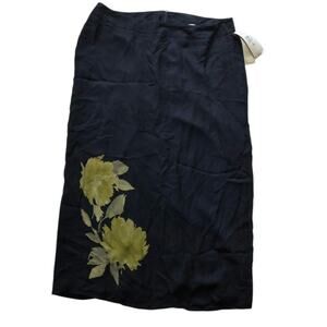 Nygard Collection Vintage 100% Silk Midi Skirt Size 18